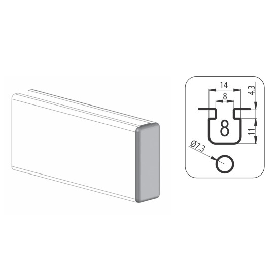 Zárókupak - 45x18 - Szürke