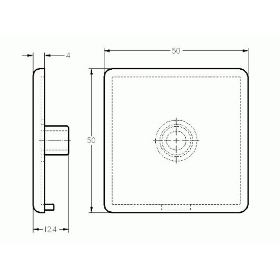Zárókupak - 50x50 - Fekete
