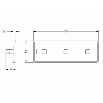 Zárókupak - 60x20 - Fekete