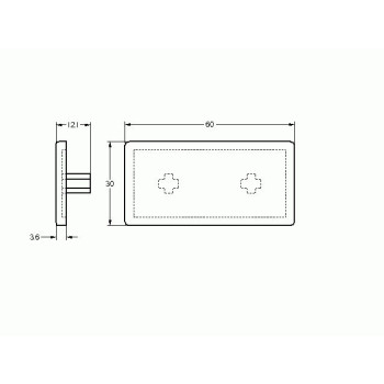 Zárókupak - 60x30 - Fekete