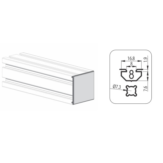 Zárókupak - 60x60 - Fekete