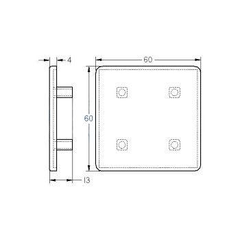 Zárókupak - 60x60 - Szürke