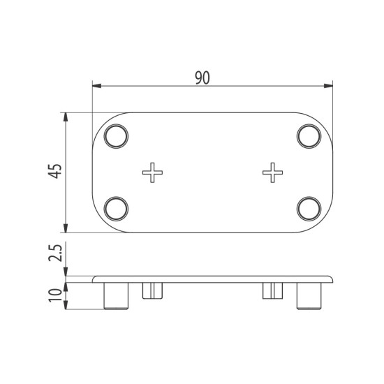 Zárókupak - 90x45 - Fekete