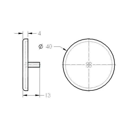 Zárókupak - D40 - Szürke