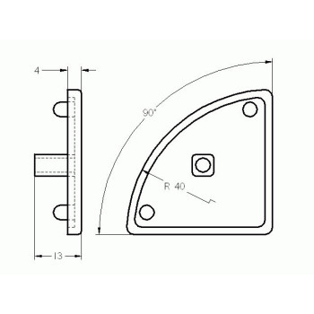 Zárókupak - R40-90° - Fekete