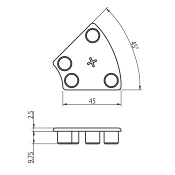 Zárókupak - R45 - Szürke