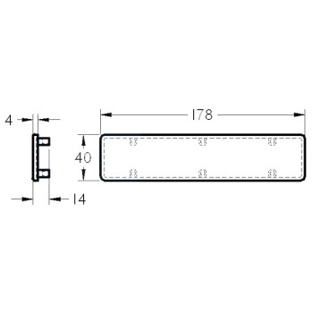 Zárókupak sarokelemekhez - 160x80 - Szürke